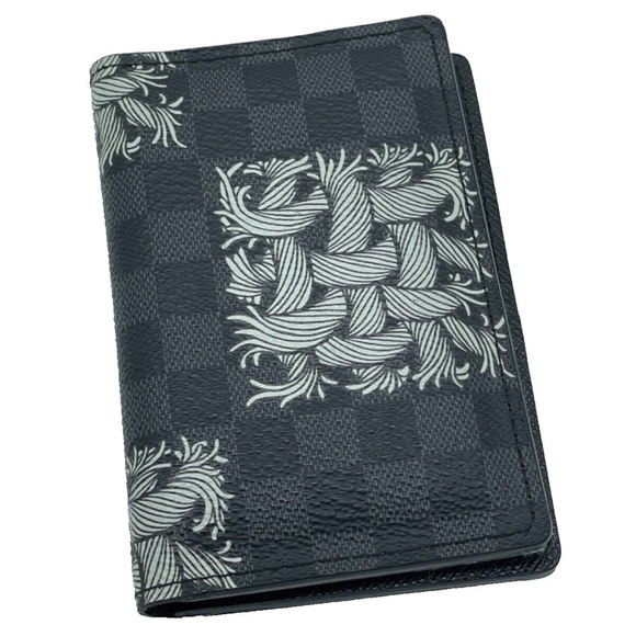 LOUIS VUITTON Pocket Organizer Damier Graphite Christopher Nemeth Black & Cream - Picture 1 of 6